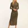 Amarilys Mock Neck Midi Dress