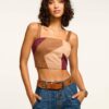 Finnley Patchwork Faux Suede Crop Top