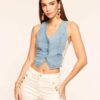 Ellis Lace Denim Vest